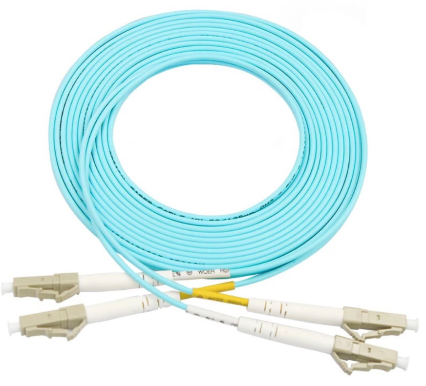 corde de correction de LC LC OM3/OM4 3Meter PVC à plusieurs modes de fonctionnement LSZH de duplex de 10 gigabits