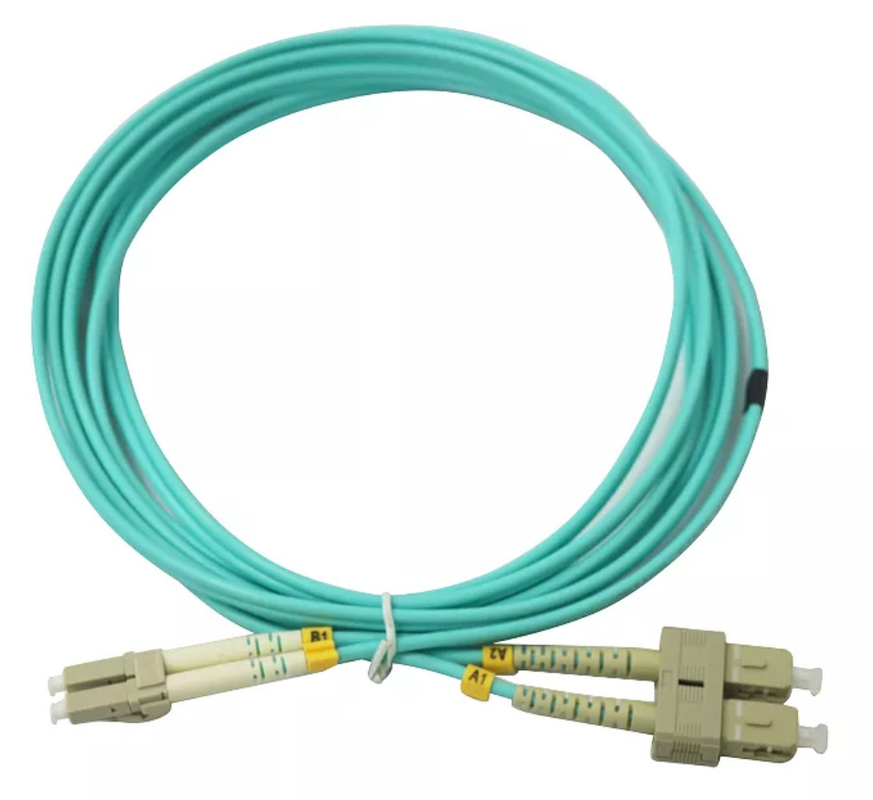 la correction optique de la fibre OM3 de 3.0mm attachent 3 mètres LC au câble optique à plusieurs modes de fonctionnement de correction de fibre de duplex de Sc