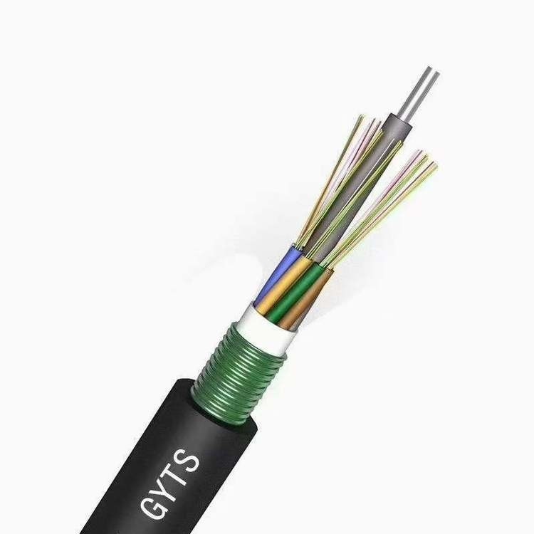 24 modes unitaires de fibre optique extérieur du câble G652D du noyau GYTS FTTH pour la communication
