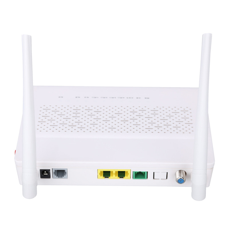 2.4GHz couleur blanche multi FTTH ONU Ontario des POTS CATV de la fonction XPON ONU 1FE 1GE WIFI