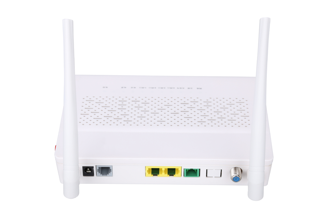 2.4GHz couleur blanche multi FTTH ONU Ontario des POTS CATV de la fonction XPON ONU 1FE 1GE WIFI