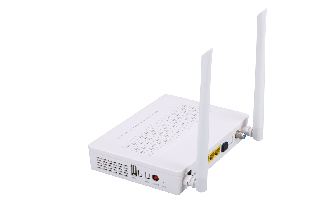 Fréquence 2.4G de gain du mode 5DBI des POTS CATV 2T2R de TX 1310nm RX 1490nm FTTH ONU Ontario 3FE 1GE WIFI