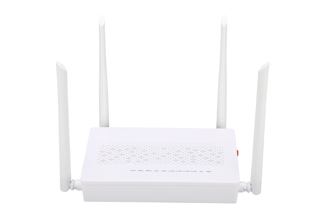 Fibre simple de mode unitaire de Sc de modem des POTS CATV GPON ONU de 4GE 2.4G/5G WIFI