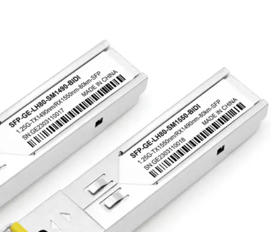fabricant optique d'OEM du connecteur BIDI de Sc de l'émetteur-récepteur 1490/1550nm de fibre de 1.25G 80km SFP