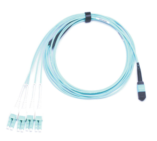 8 pourpre optique de la SORTANCE OM2 de Sc LSZH 8F de la fibre multimode MPO MPO LC de noyau