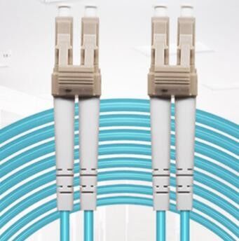 Aqua Multimode Fiber Patch Cord, corde de correction duplex de LC LC OM3