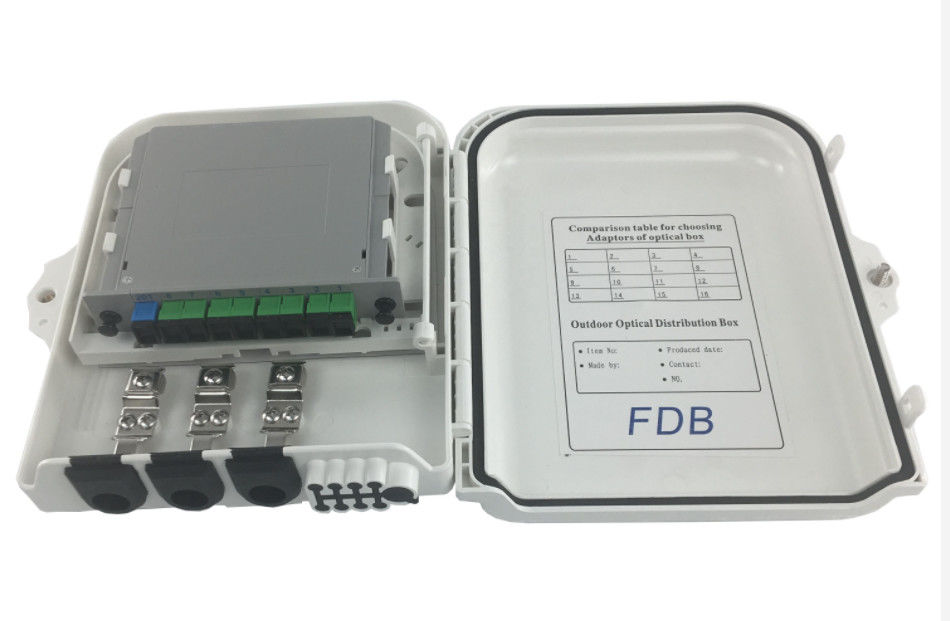 Coffret d'extrémité optique de réseau de 8 noyaux, unité optique de distribution de fibre d'ABS