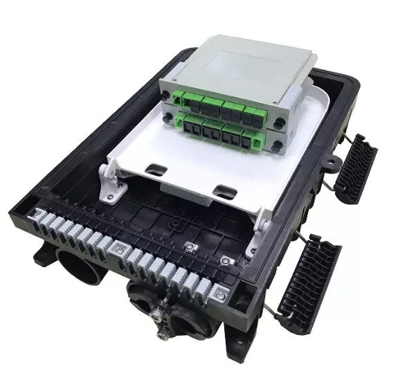 Cassette imperméable optique de diviseur de couleur noire extérieure de noyaux de la boîte 16 d'arrêt de fibre de FTTH