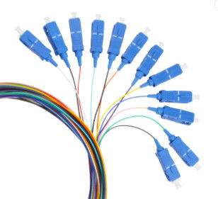 12 creuse 1M Optical Fiber Pigtail SC/UPC pour la télécommunication