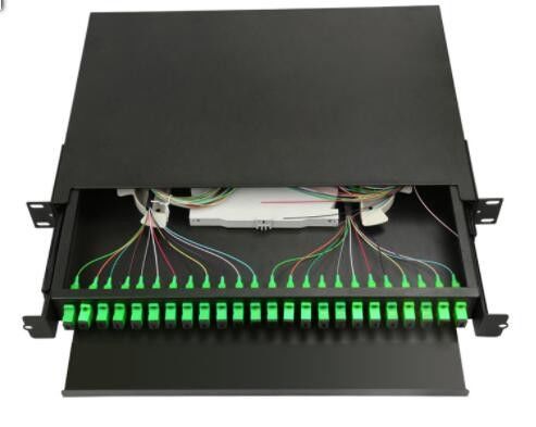 24 ports optiques de Sc de tableau de connexions de fibre de noyau ont laminé à froid le matériel de plat