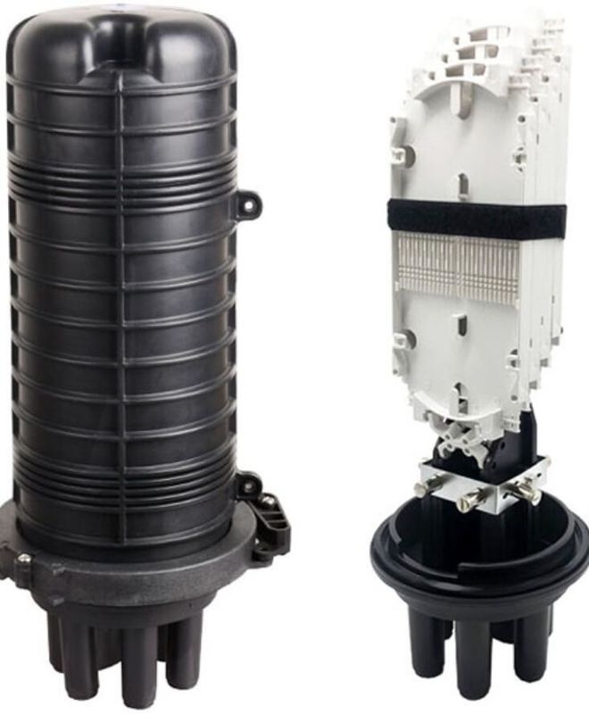 Fermeture optique 48 d'épissure de fibre de dôme de FTTH 96 144 192 débouché de l'admission 4 du noyau 1