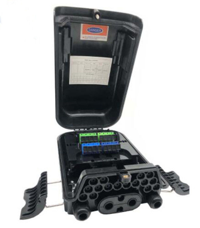 Sc extérieur FTTH FTTX IP65 de noyau du débouché 16 de l'admission 16 de la boîte 4 d'arrêt de fibre imperméable