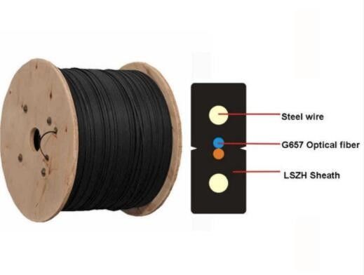LSZH 1 2 4 câble optique de correction de fibre du câble d'interface de Ftth de noyau G657a