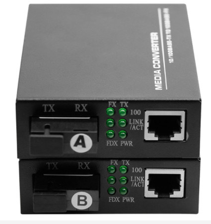 Convertisseur optique 1310/1550nm 10/100M de médias de fibre d'UTP 20KM 2 ports MDI