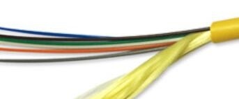 Noyau jaune de la couleur GJFJV-6B1 9/125 d'intérieur doux 6 du câble à fibres optiques OD 4.5mm de SM