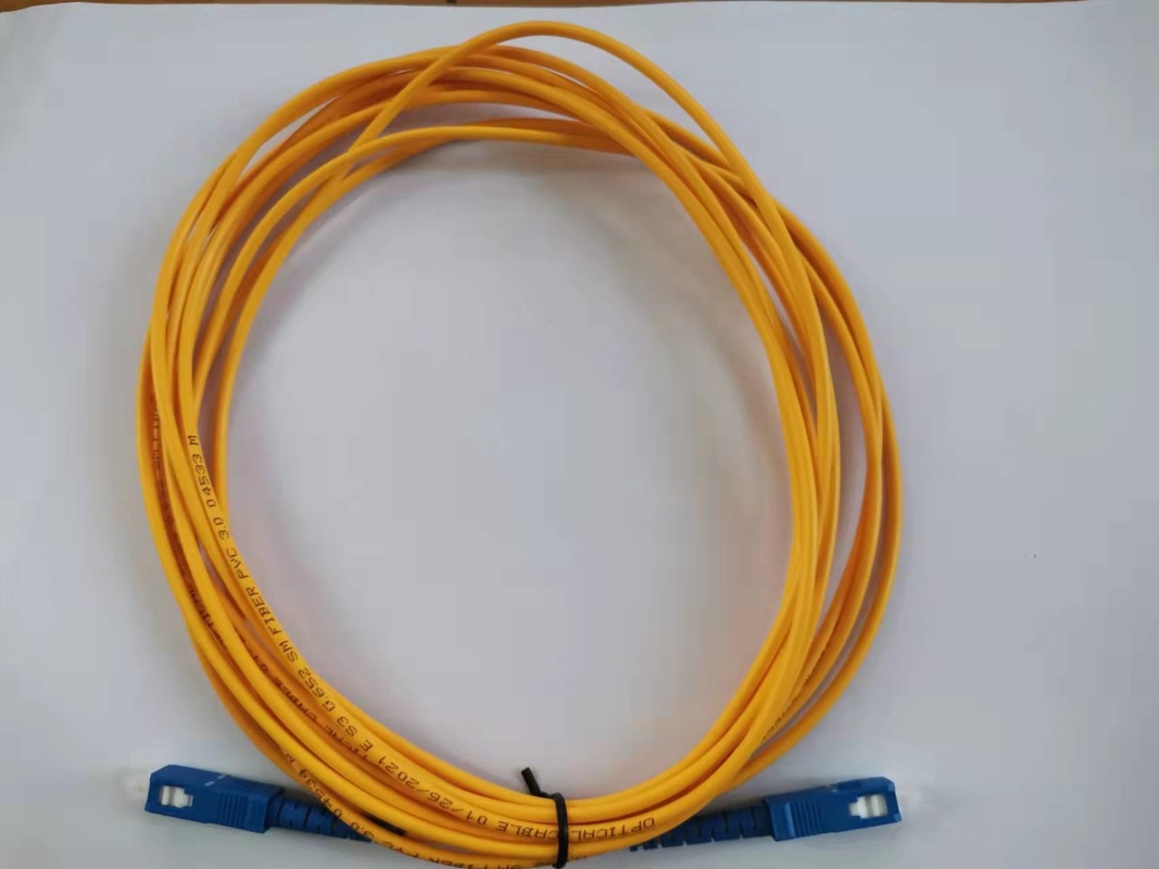 la correction optique de fibre de PVC de 5m attachent le diamètre unimodal recto de Sc UPC 3.0mm